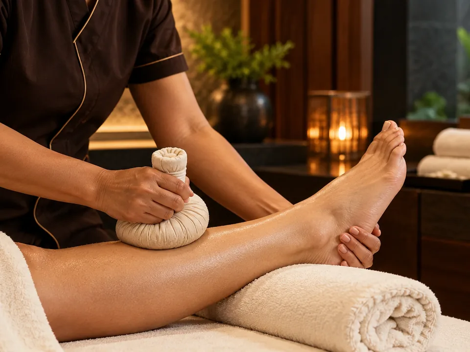 Herbal Compress Foot Spa for a Bangkok hotel or home visit