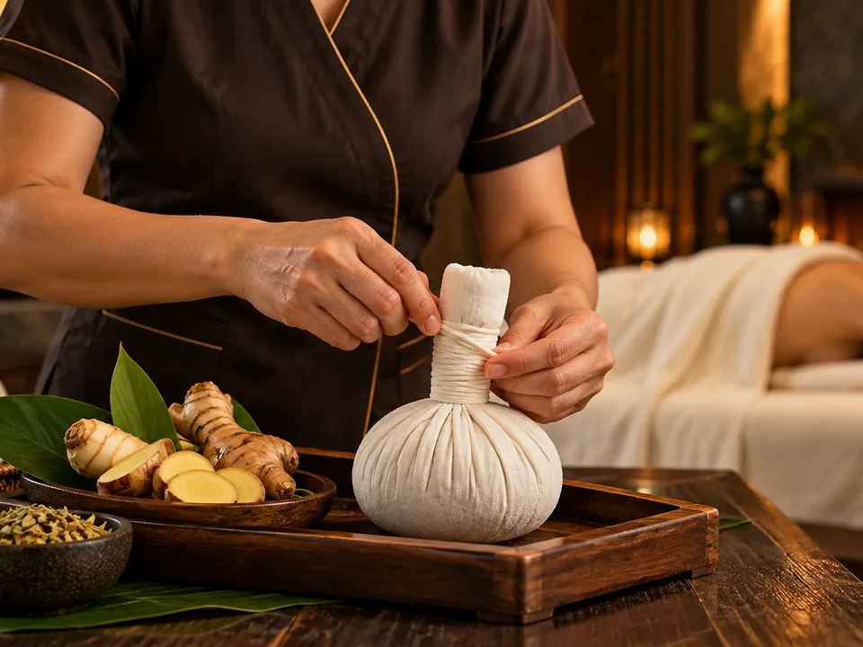 Plai & Camphor Herbal Compress for a Bangkok hotel or home visit