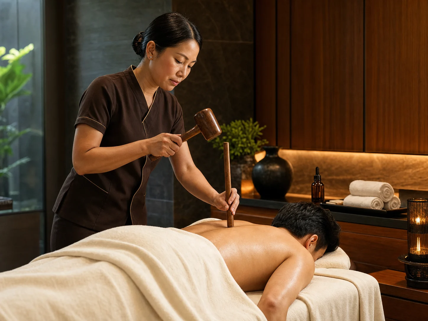 Tok Sen Massage for a Bangkok hotel or home visit