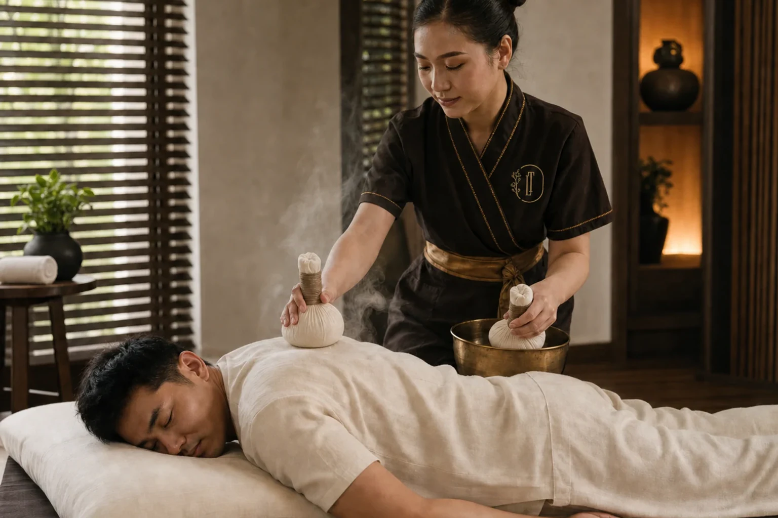 Supported movement for Best Thai Massage in Sukhumvit at a Loft Thai-inspired Bangkok spa