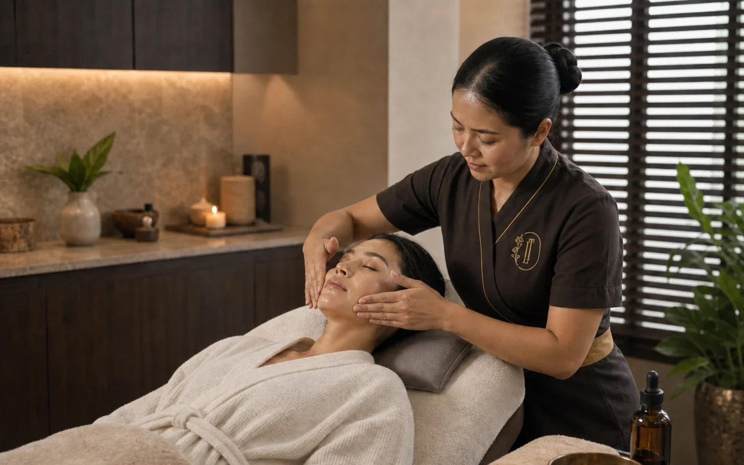 Aesop facial stage paced after body care within a current Half Day Spa sequence