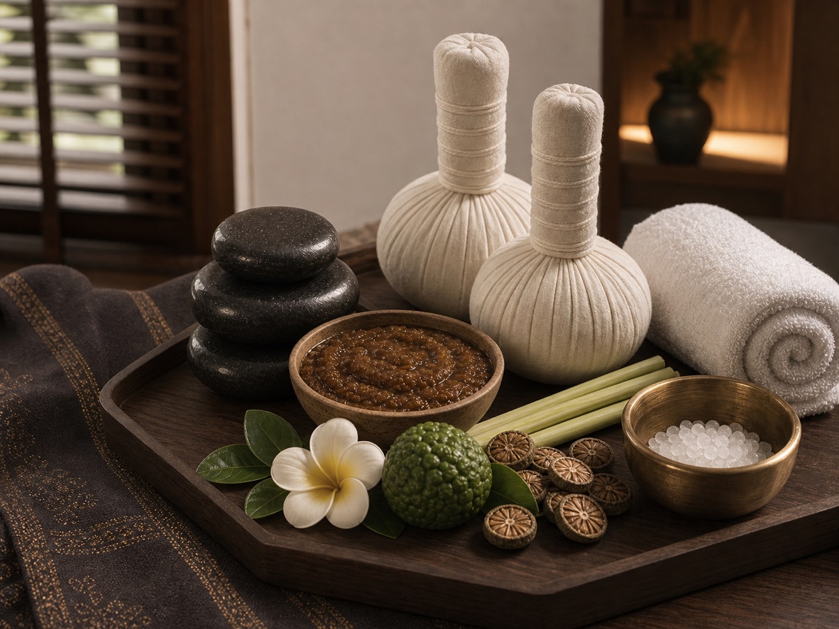 Professional spa products prepared for a facial consultation