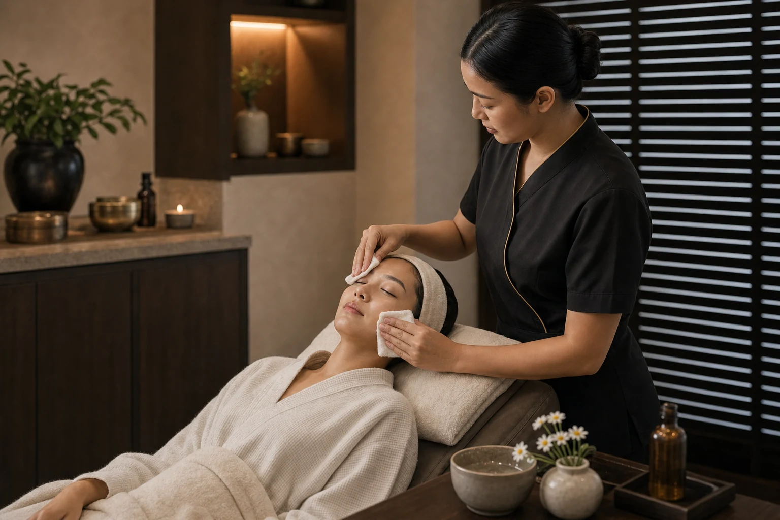 مشهد توضيحي من جلسة عناية Soothing المهدئة بالوجه لدى Loft Thai، الصورة 2