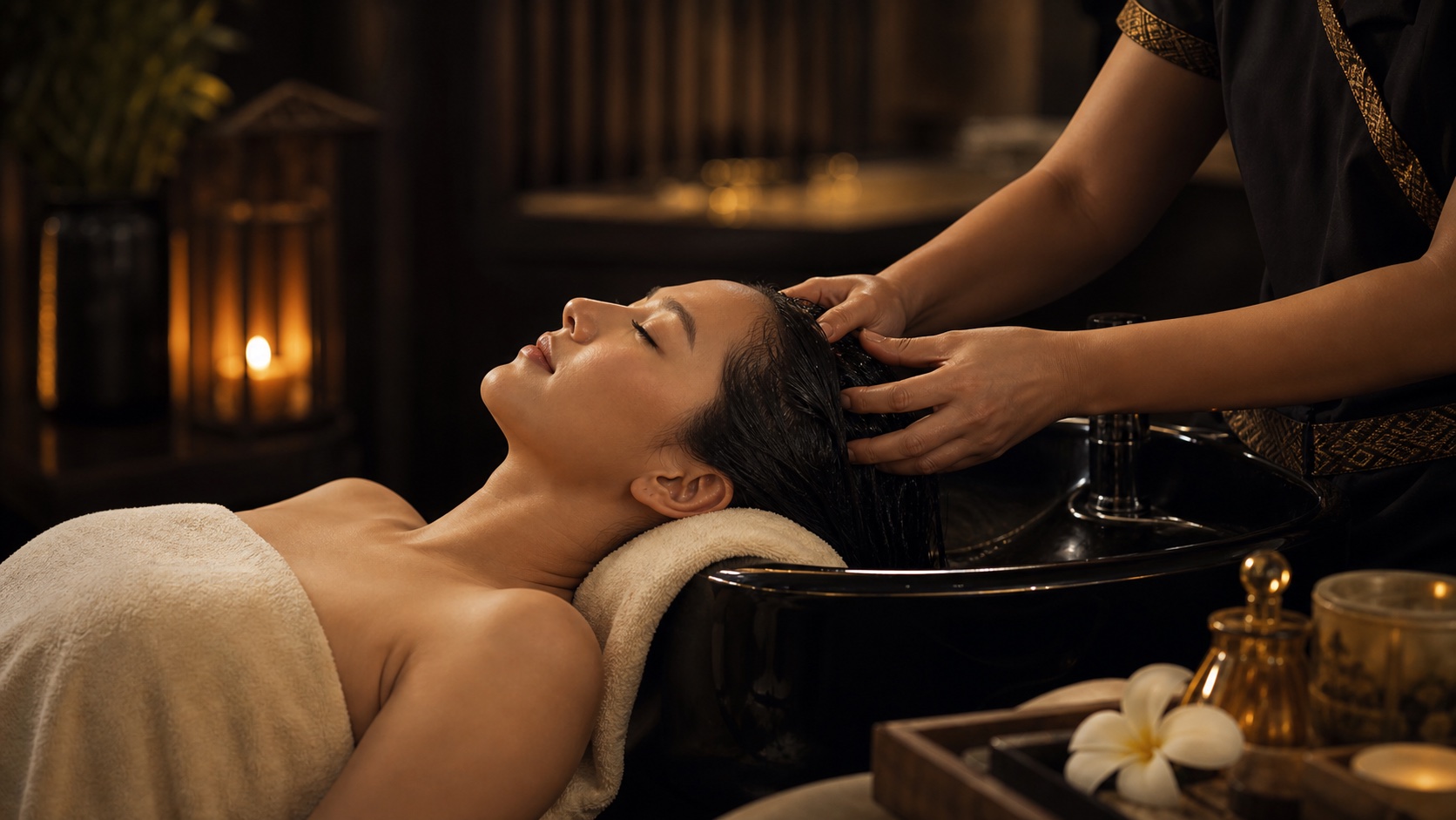 Luxury head spa Bangkok ritual at Loft Thai Spa
