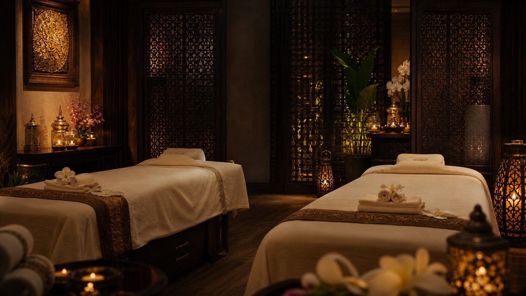 Luxury private spa package room at Loft Thai Spa Bangkok