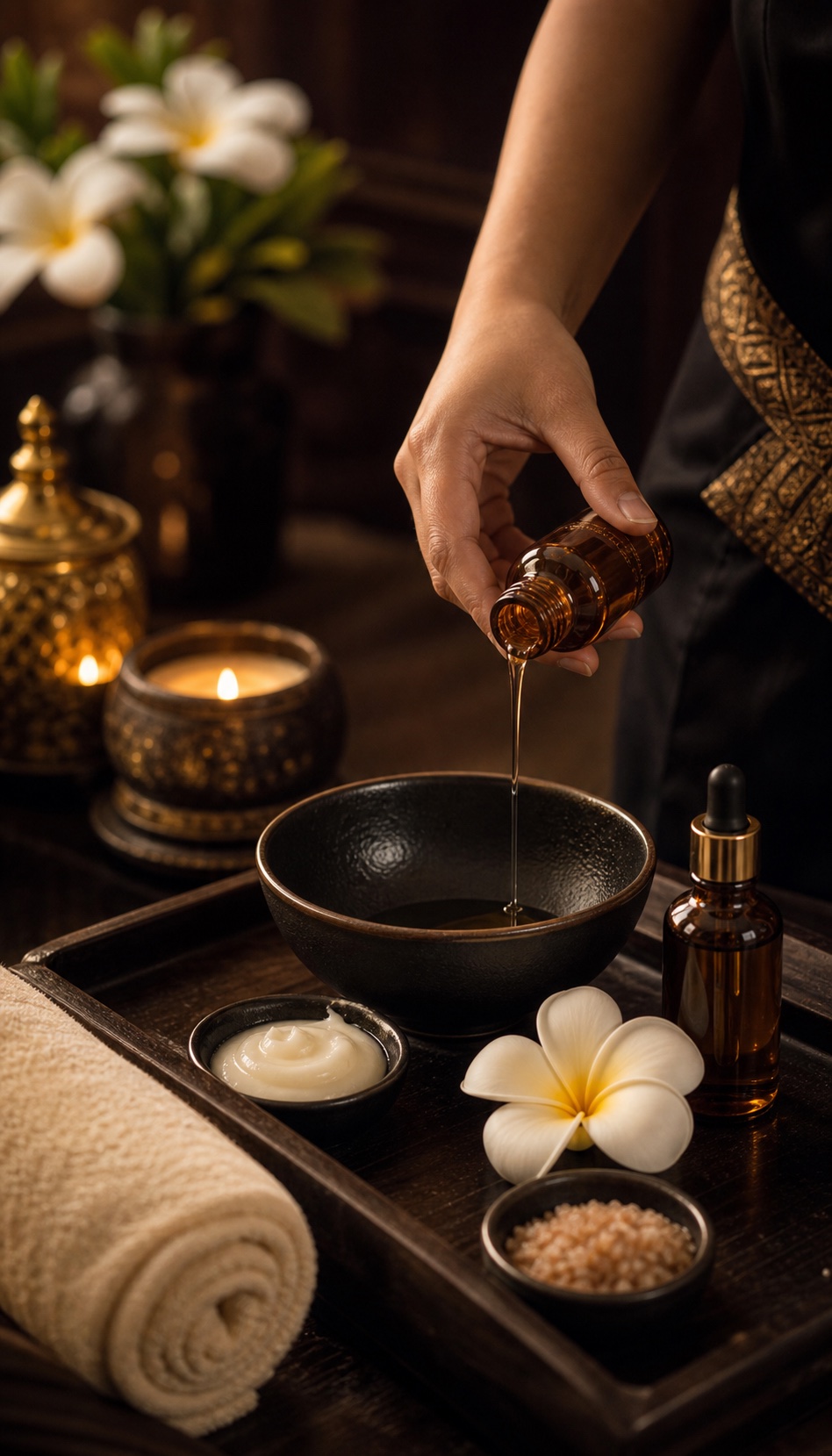Luxury facial skincare preparation at Loft Thai Spa Bangkok